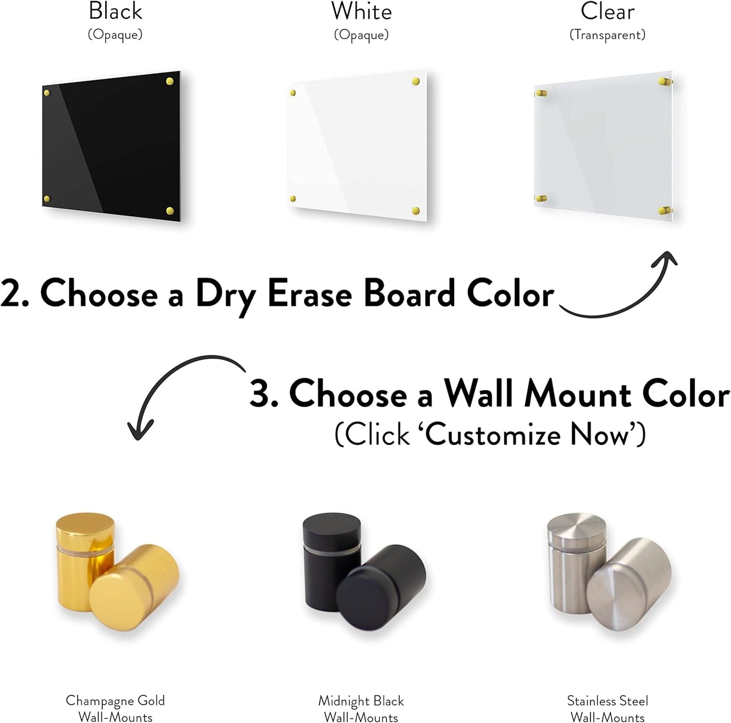 Acrylic Dry Erase Board for Wall with Stylish Border - Shipped Next Day, Made in USA, Non-Magnetic Whiteboard, Wall Mounted Board, Easy to Clean (White - 24x30)