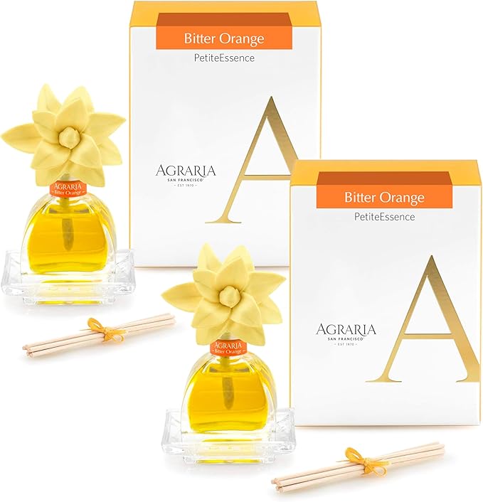 AGRARIA AirEssence & PetiteEssence Flower and Reed Diffuser Set, Luxury Home Fragrance Set, Scented Oil Reed Diffuser Gift for All Occasions