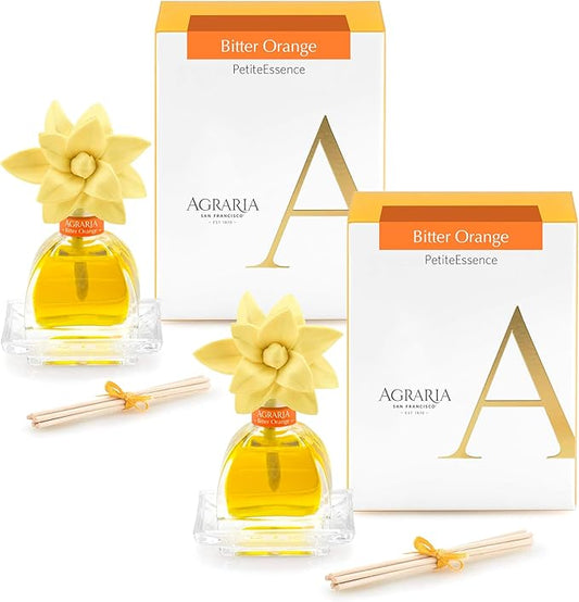 AGRARIA AirEssence & PetiteEssence Flower and Reed Diffuser Set, Luxury Home Fragrance Set, Scented Oil Reed Diffuser Gift for All Occasions