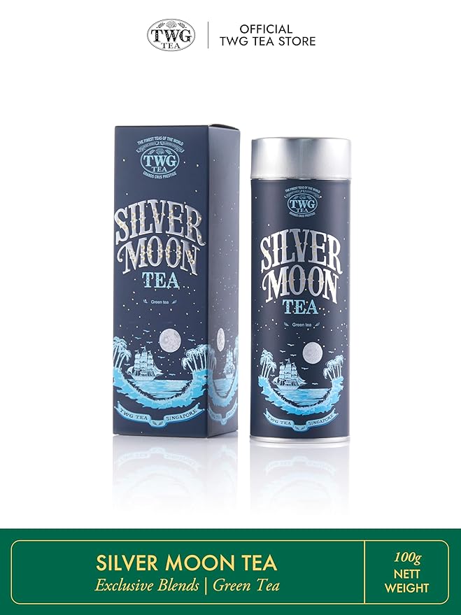 TWG Tea | Silver Moon Tea | Green Tea | Grand Berry & Vanilla | Haute Couture Tin, 100g | Gift Set