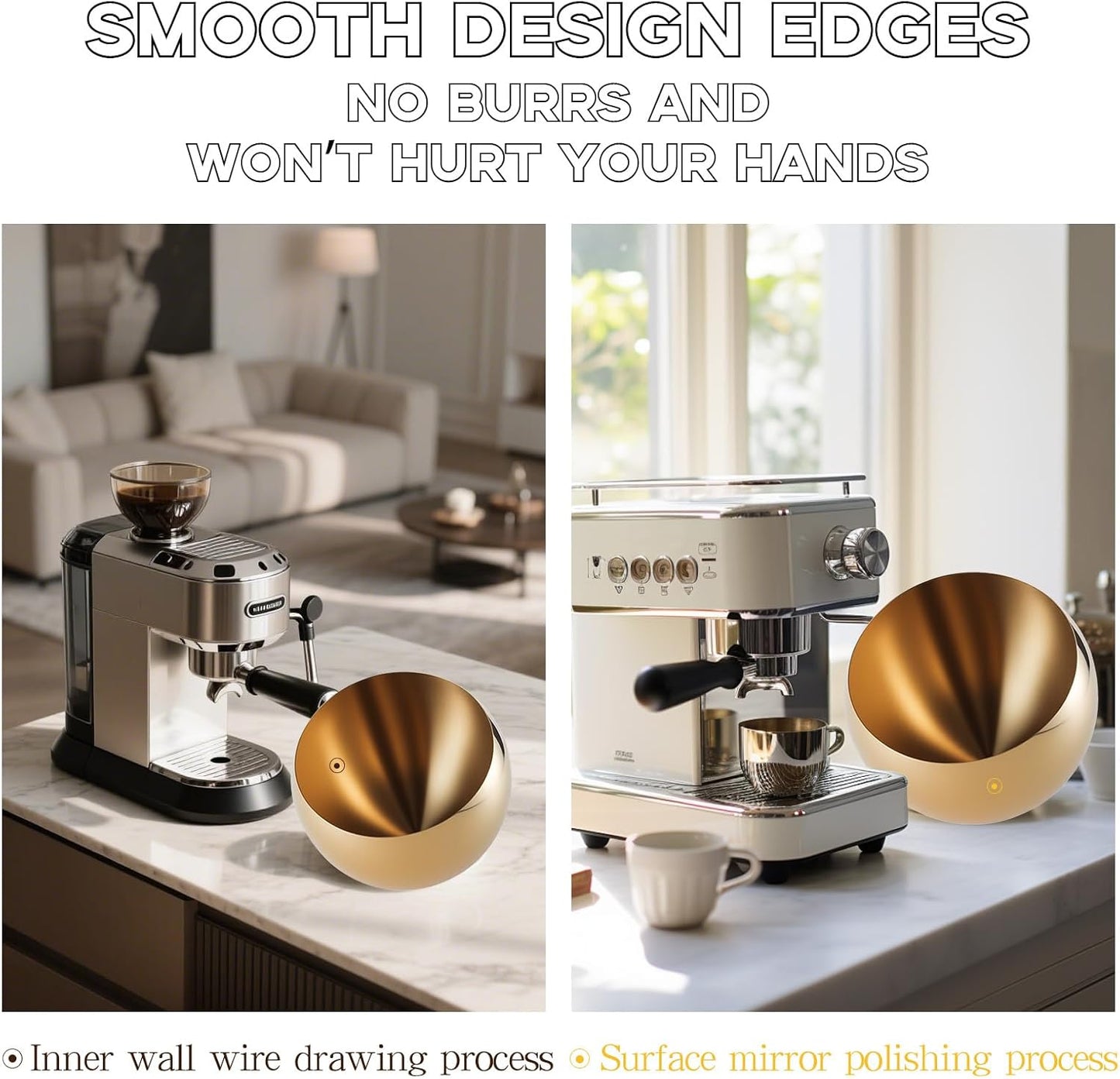 Large Capacity Coffee Pod Holder – Stainless Steel Pod Organizer and Holder | Stylish Coffee Bar Accessories & Countertop Storage (Gold, 5 Pack)