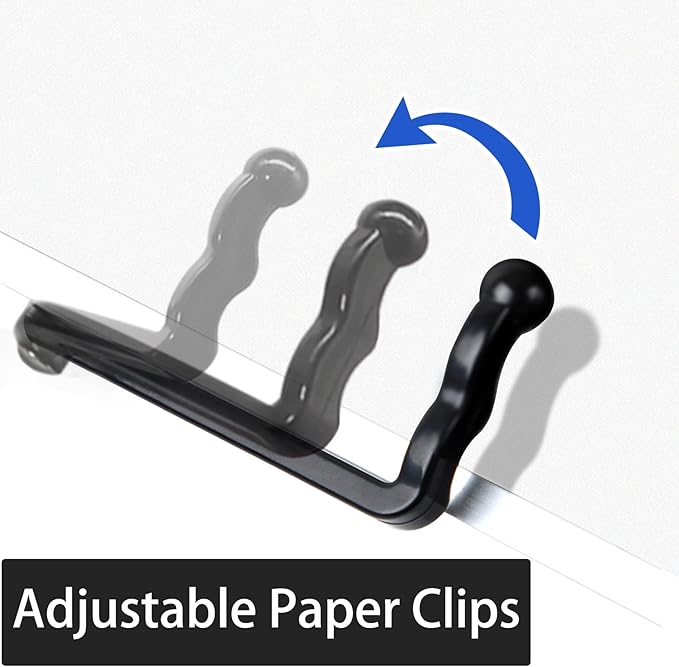 Extra Large Adjustable Book Stand for Bed and Sofa - Multifunctional Laptop Holder With Page Clips, Ergonomic Multi-Height Angles, Portable for Heavy Textbooks and Cooking