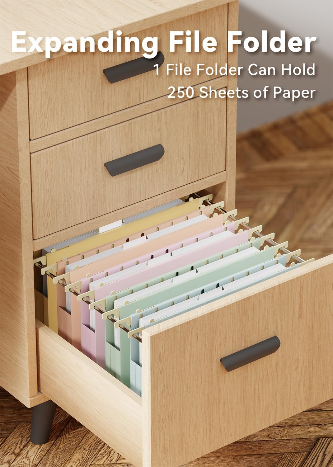 Ansook Plastic Hanging File Folders Letter Size,1" Expandable File Organizer,12 Pack Reinforced Filing Cabinet Folders,File Folder with Tabs,Morandi Colored Heavy Duty Hanging Folders for Office