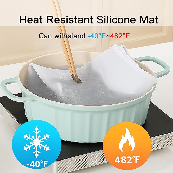 Silicone Mat 35.4"x23.6" Silicone Mats for Kitchen Counter Heat Resistant Mats for Countertop, Countertop Protector Mat, Edge Heightening Nonstick Waterproof Multipurpose Table Mat Translucent