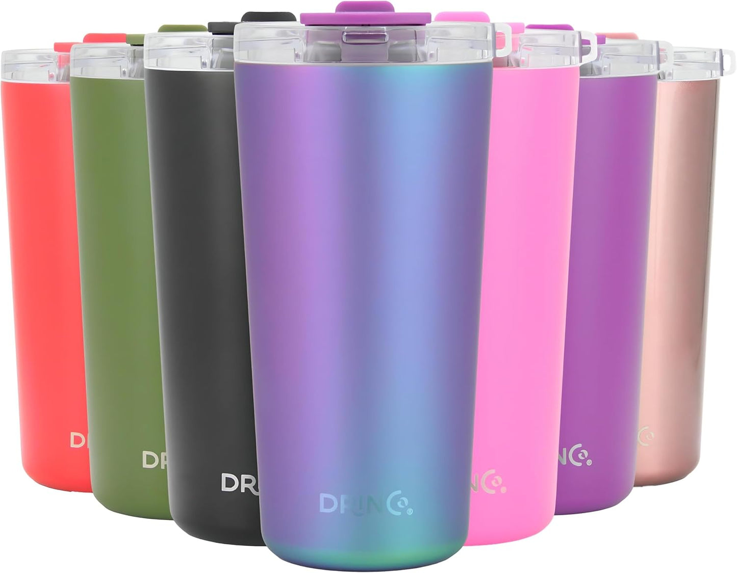 Drinco - 20 oz Stainless Steel Tumbler | Double Walled Vacuum Insulated Mug With Lid, 2 Straws, For Hot & Cold Drinks (20oz Arabian Night, 20oz)