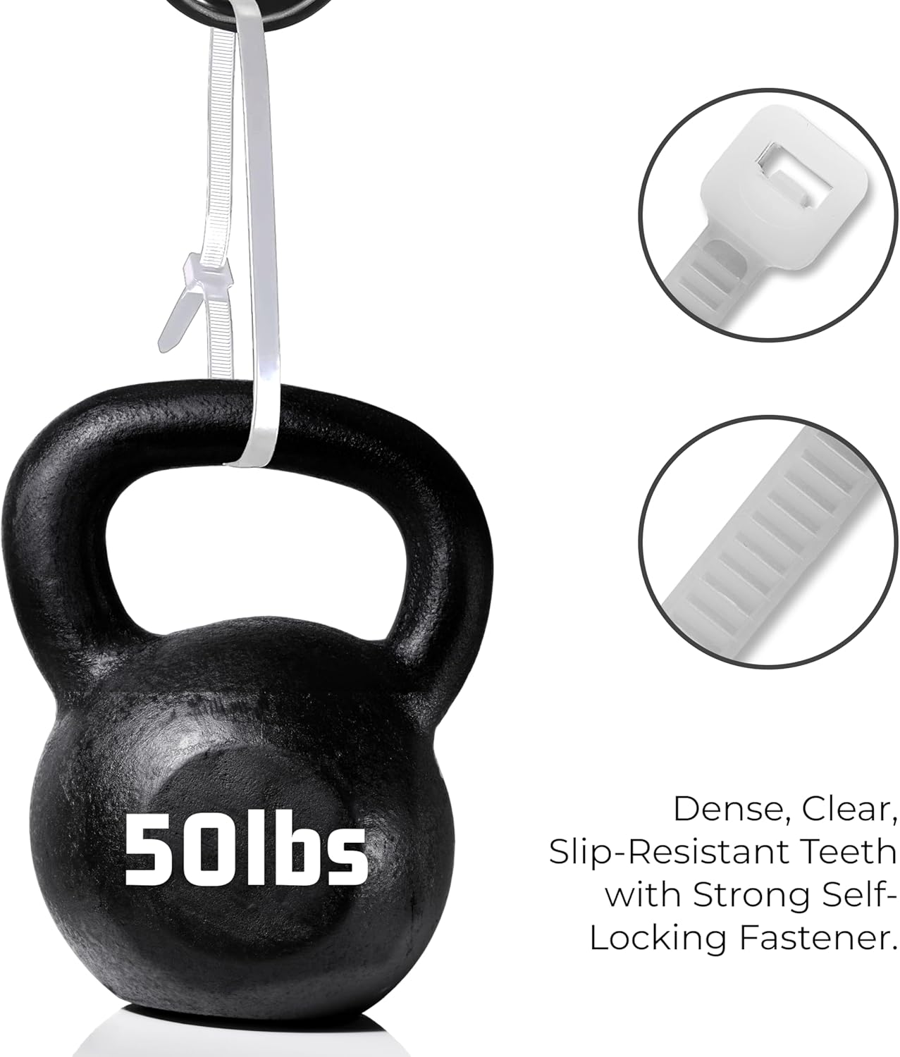 Bolt Dropper 11-Inch White Zip Ties, 1000-Pack - Heavy Duty Self-Locking Nylon Cable Ties with 50 lbs Tensile Strength - Indoor and Outdoor Cable Management Wire Tie - UV Resistant Zip Tie Wraps