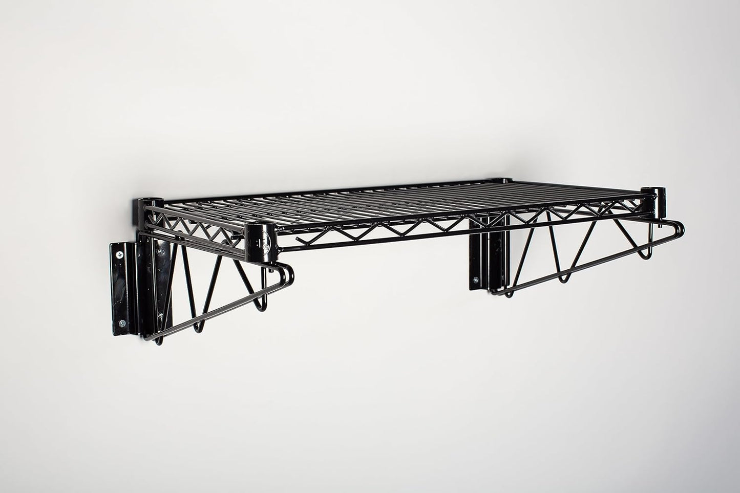 Omega 24" Deep x 42" Wide x 7" High Fixed Black Wall Mount Shelving Kit