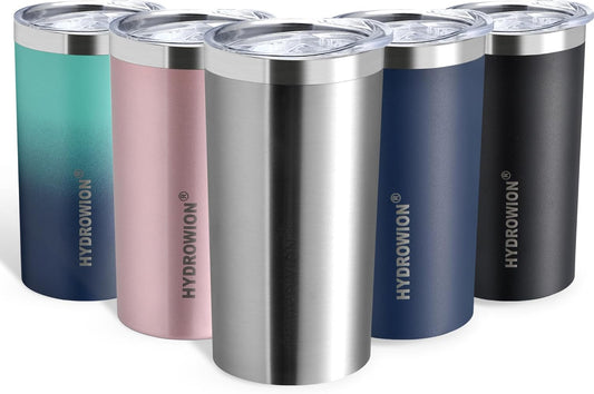 HYDROWION Triple-Insulated Tumblers - Stainless Steel with Lid and Straw, 12 oz Water Bottle, Stainless Steel Cups, Coffee Travel Mug for Home & Office Stainless Steel