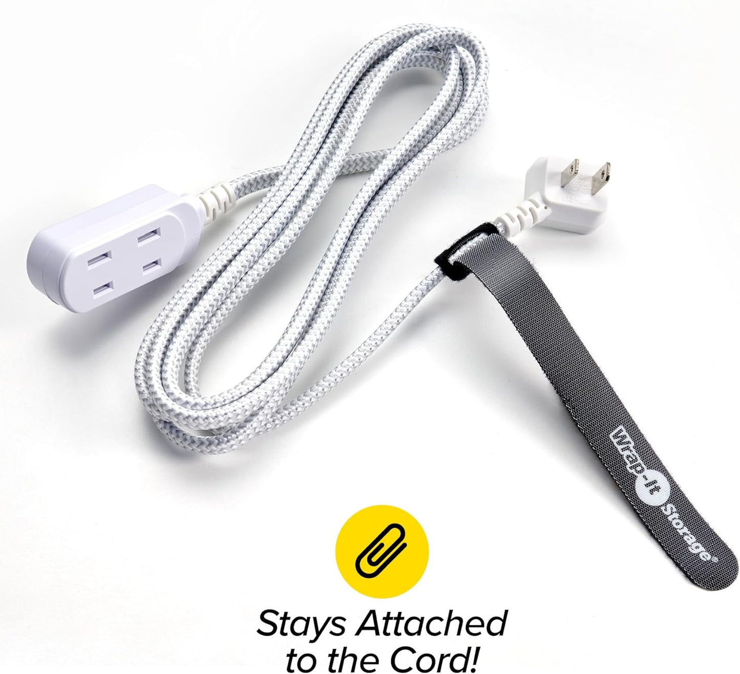 Self-Gripping Cable Ties by Wrap-It Storage, Black, 40 Pack (5 Inch and 8 Inch Straps) – Reusable Hook and Loop Cord Organizer Cable Ties for Cord Management and Desk or Office Organization