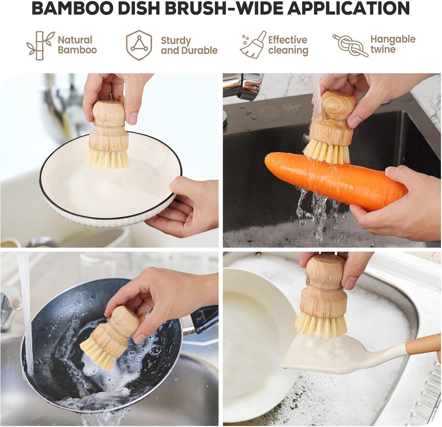 Kitchen Soap Dispenser Set with Instant Dry Tray,16 Oz Hand and Dish Soap Black Glass Dispenser Set,Stainless Steel Pump,Waterproof Labels&Dish Brush,Luxury Soap Bottle for Kitchen,Bathroom