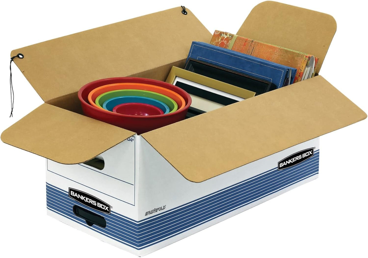 Bankers Box STOR/FILE Medium-Duty Storage Boxes, FastFold, String and Button, Letter, Case of 12 (00704)