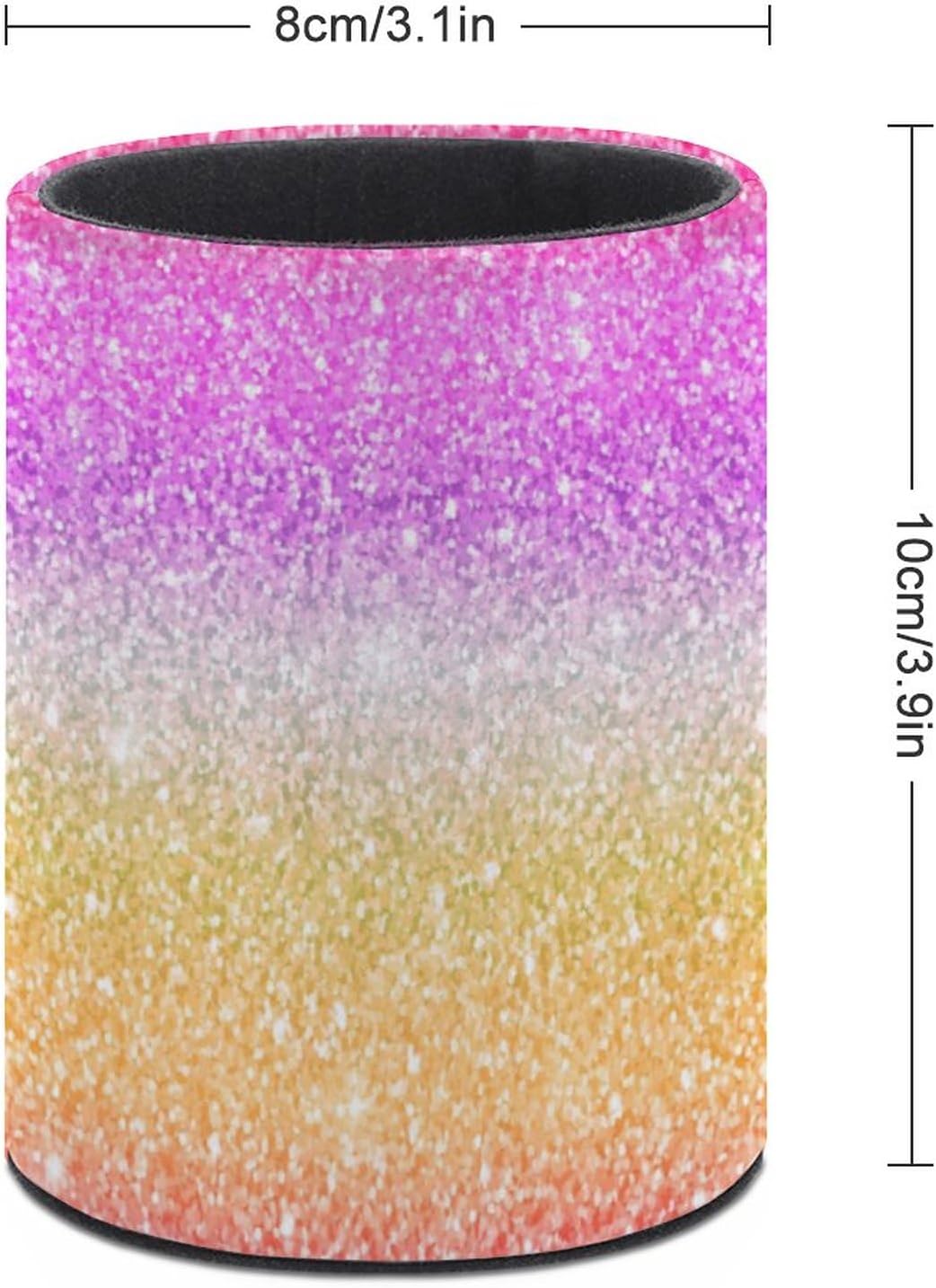 Glitter Pen Holder Pencil Organizer Cute Pencil Cup Desk Decor Makeup Brush Holder PU Multifunctional Office Suppliesfor Home Classroom School