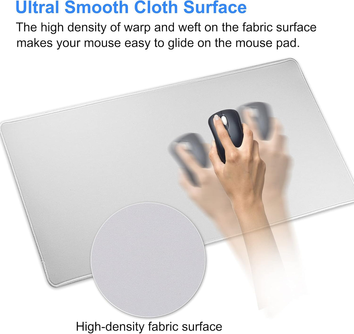 XXL Gaming Mouse Pad 35.4x15.7 Professional Large Mouse Pad & Computer Game Mouse Mat-90x40 Greyus