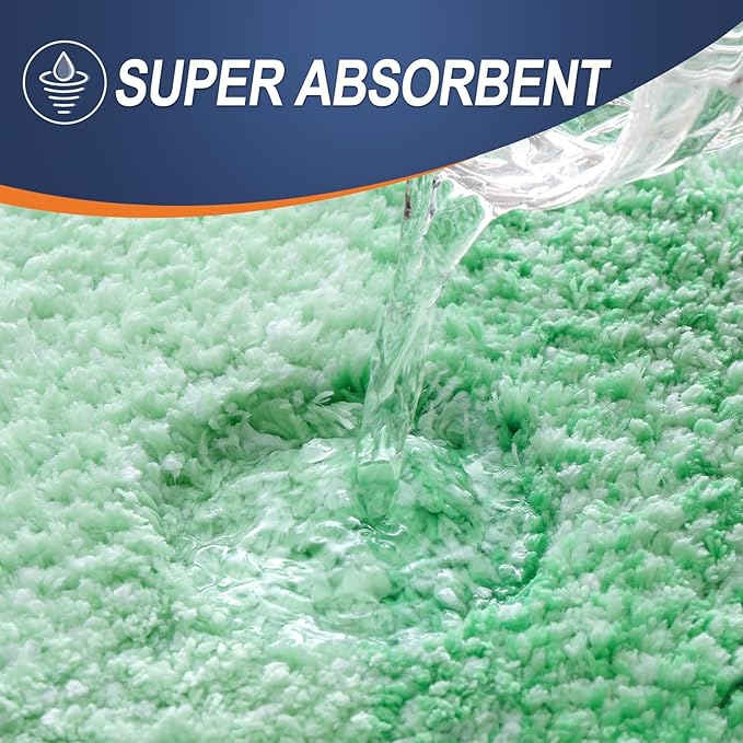 OLANLY Bathroom Runner Rugs 59x17, Extra Soft Absorbent Microfiber Bath Rugs, Rubber Backing, Quick Dry, Machine Washable Bath Mats for Bathroom Floor, Tub and Shower, Home Decor Accessories, Green