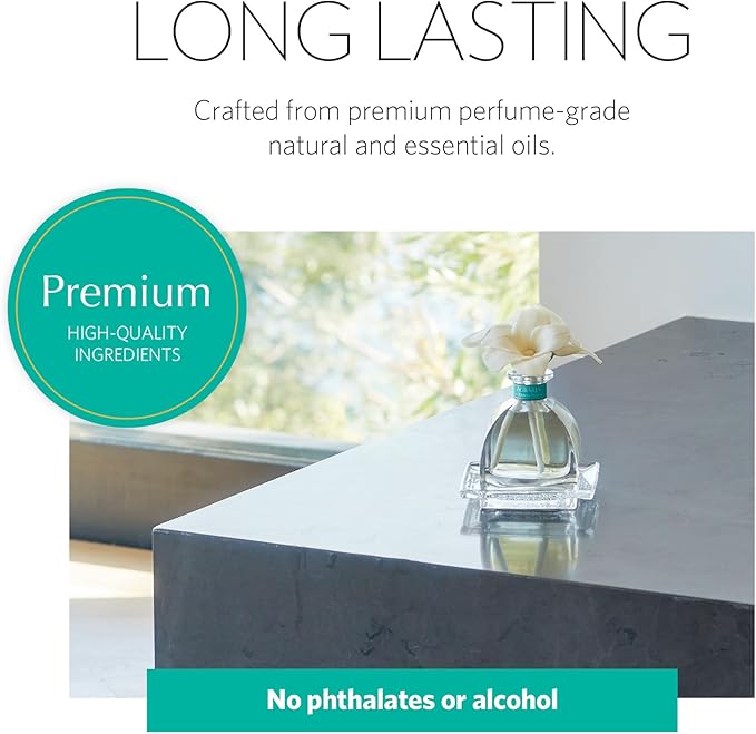 AGRARIA AirEssence Flower and Reed Diffuser Set, Handmade Sola Flower Botanical Home Fragrance Set, Scented Oil Reed Diffuser Gift for All Occasions