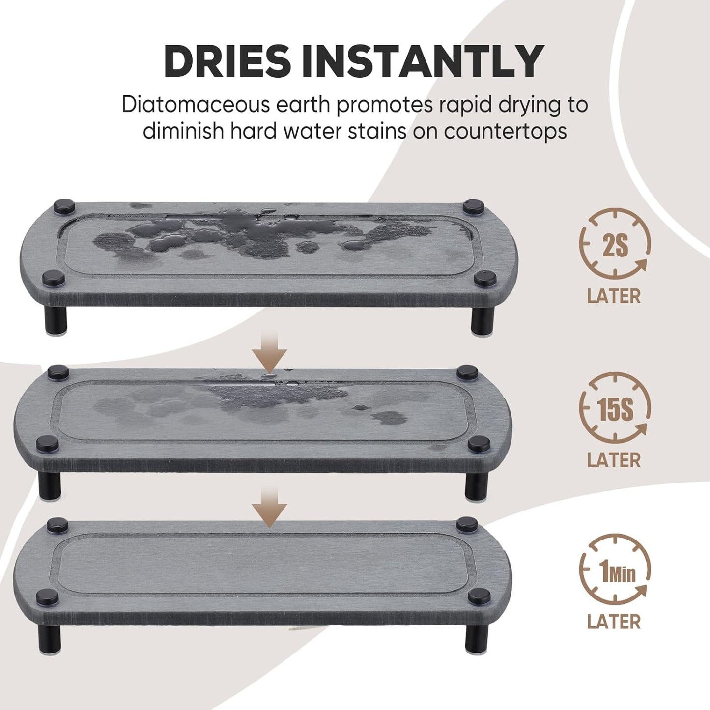 Kitchen Soap Dispenser Set with Instant Dry Tray,16 Oz Hand and Dish Soap Black Glass Dispenser Set,Stainless Steel Pump,Waterproof Labels&Dish Brush,Luxury Soap Bottle for Kitchen,Bathroom