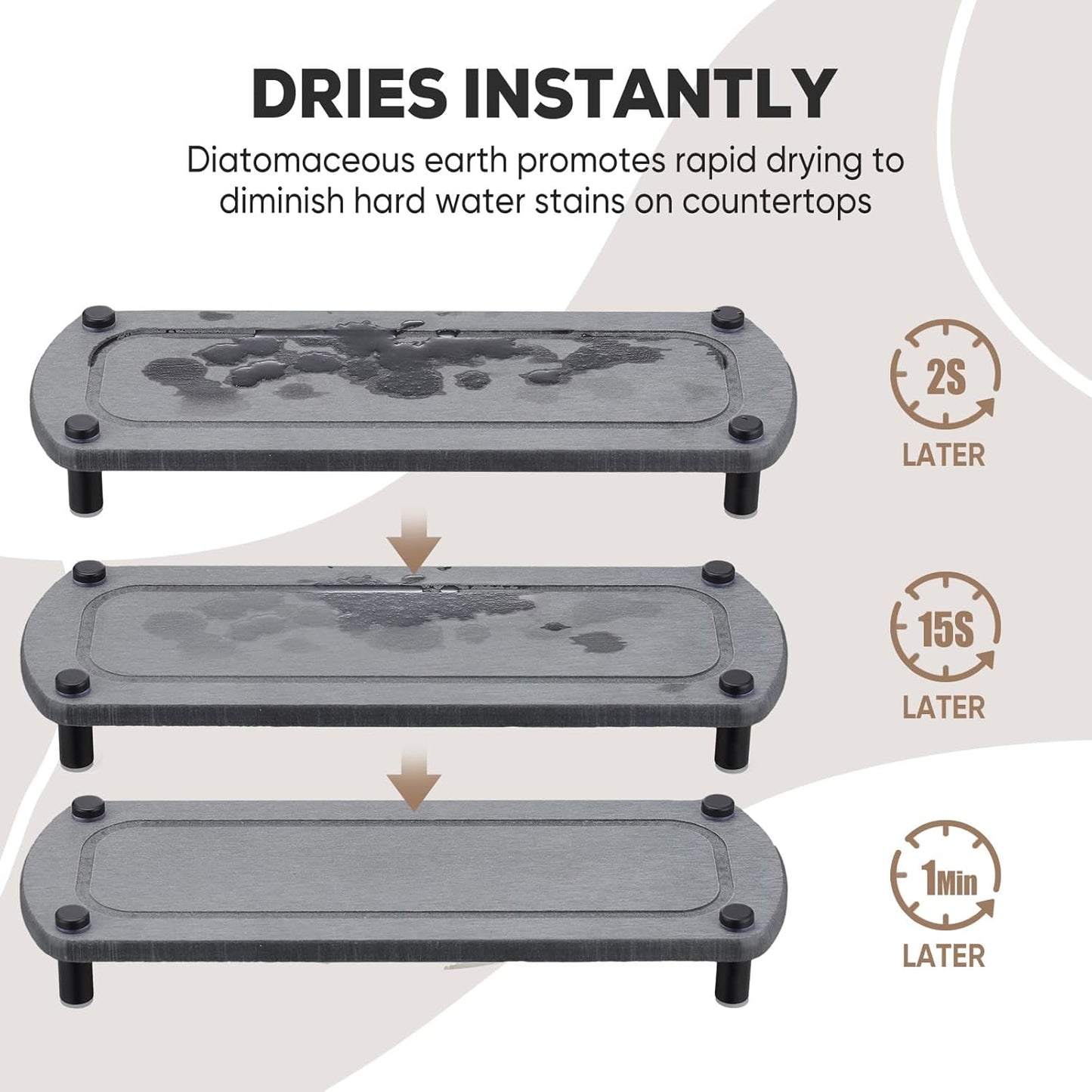 Kitchen Soap Dispenser Set with Instant Dry Tray,16 Oz Hand and Dish Soap Amber Glass Dispenser Set,Stainless Steel Pump,Waterproof Labels&Dish Brush,Luxury Soap Bottle for Kitchen,Bathroom