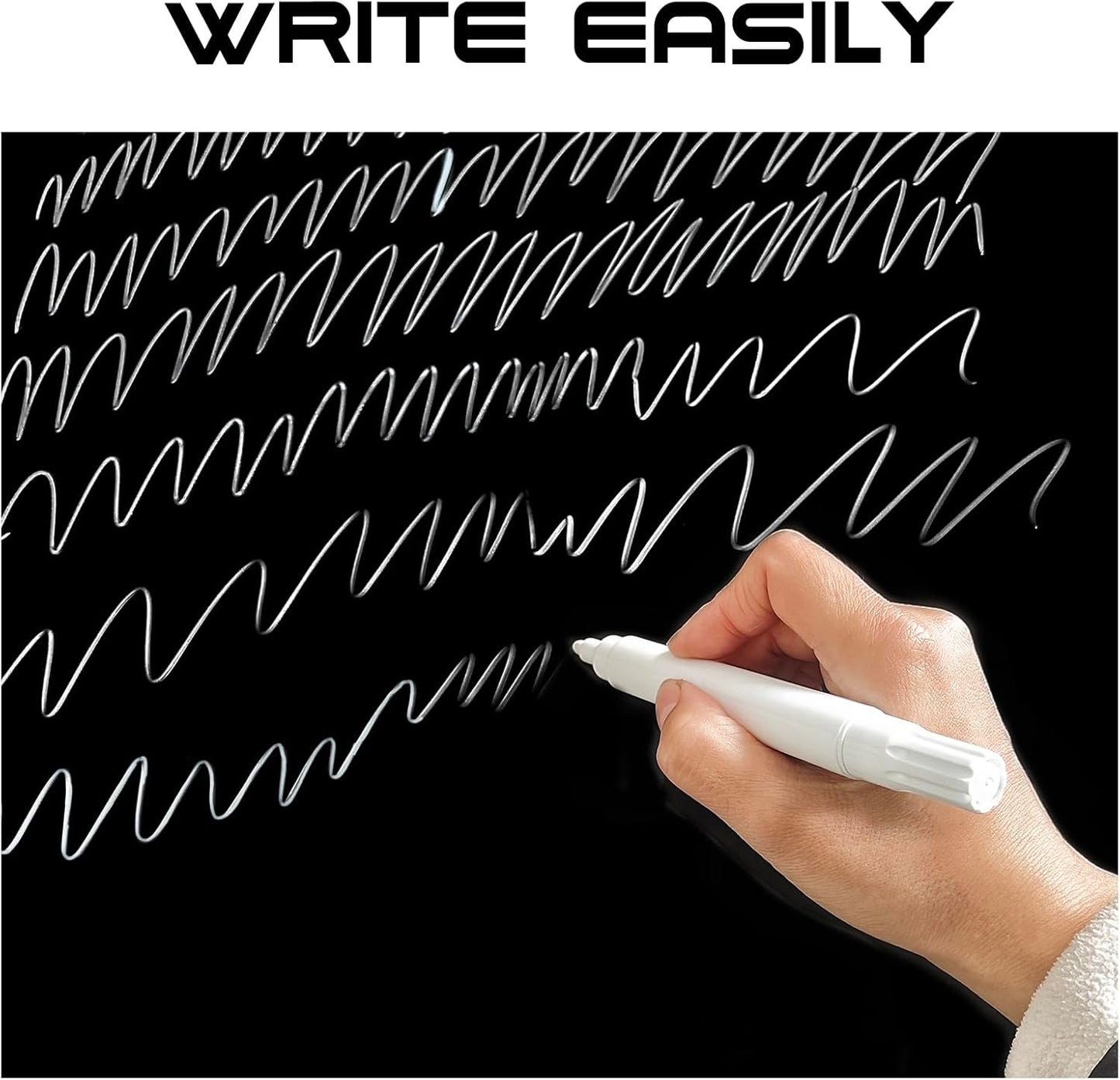 Magnetic Glass Dry Erase Board White Board Wall Mounted Whiteboard, Large Frameless White Board (Glassboard Black, 48" W x 36" H)