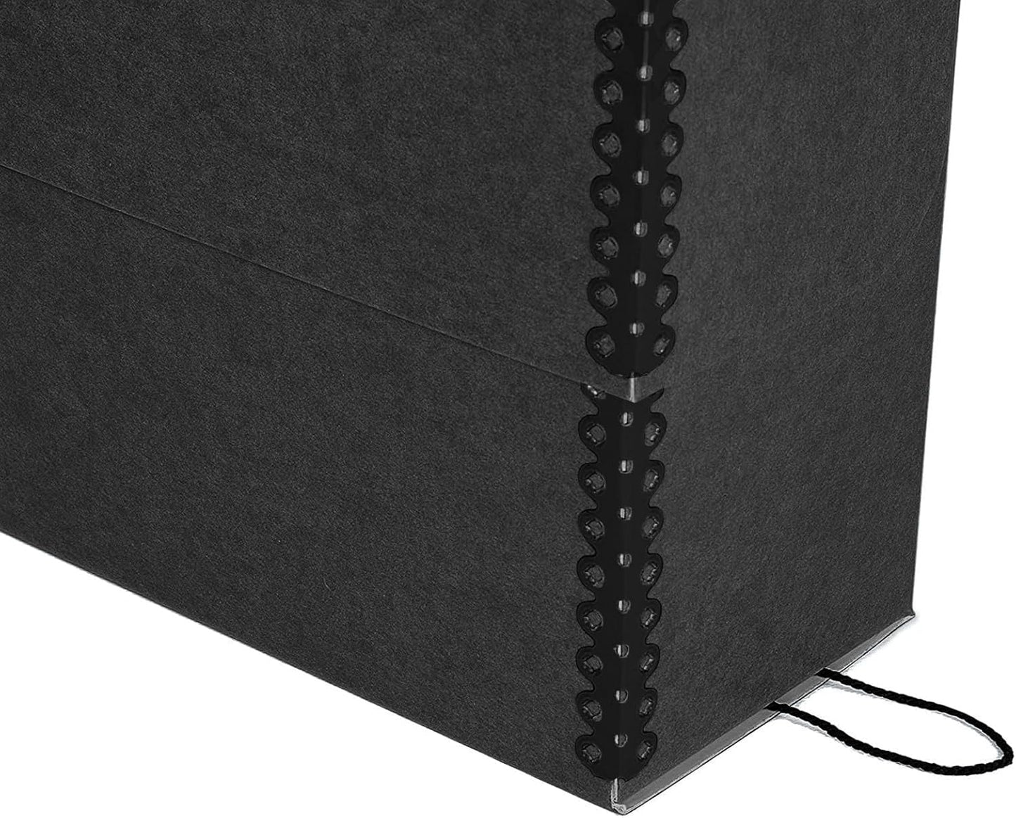 Lineco Archival Document Storage Box with Metal Edge, Acid-Free Black Boxboard, Organize and Store Files, Prints, Photos, Letter-Sized Case 12.5" x 10.5" x 5" Wide