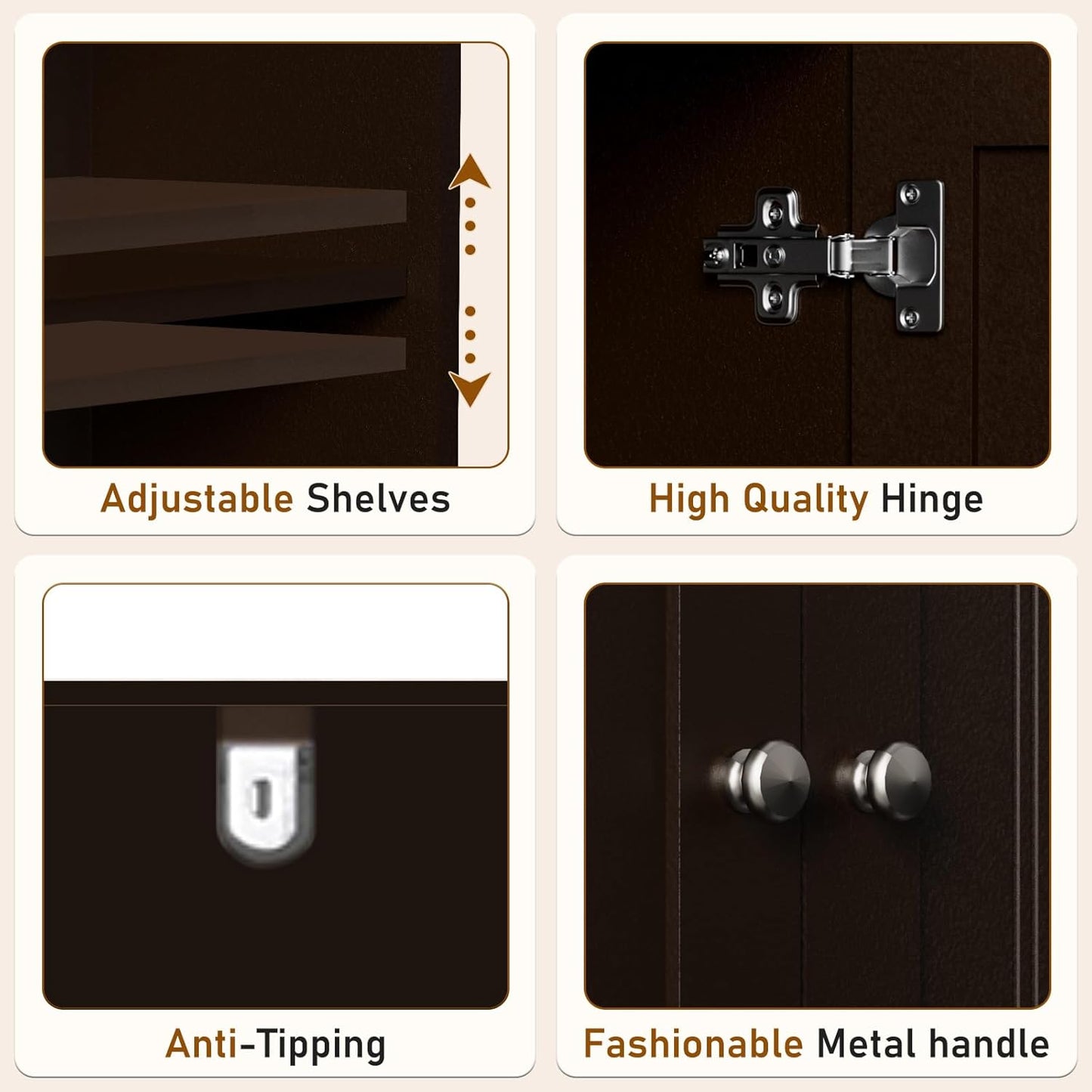 Over The Toilet Storage Cabinet, Behind Toilet Bathroom Organizer with Adjustable Shelves, Above Toilet Organizers with Barn Door, Space Saver for Restroom, Bathroom, Laundry