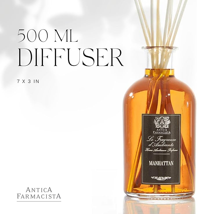 Antica Farmacista Home Ambiance Diffuser - Long-Lasting Reed Scent Diffuser - Luxury Room Freshener Gift - Cask, 16.9 fl oz