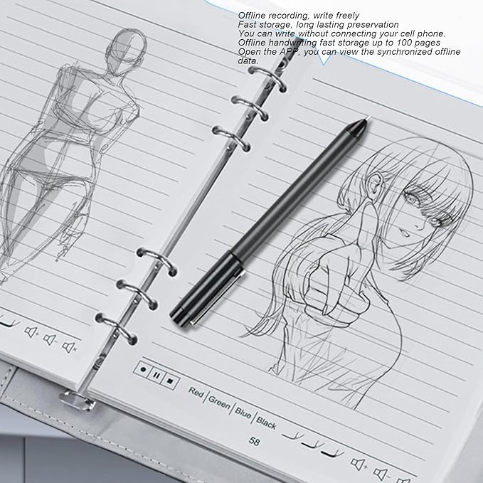 Yunseity Digital Notebook with Smart Pen, Real Time Sync for Digitizing, Bluetooth Wireless Paper Smart Writing Set, Convert to Text, Storing and Sharing Paper Note, for iOS for and ()