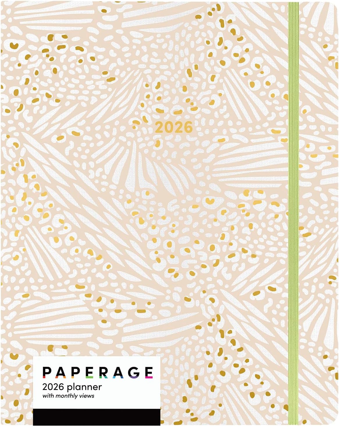 PAPERAGE 2026 Monthly Planner, 12 Months (January 2026 - December 2026), 8 in x 10 in, 2026 Planner with Large Monthly Spreads & Calendar Views, Note Pages, To Do Lists & Trackers, – Golden Safari