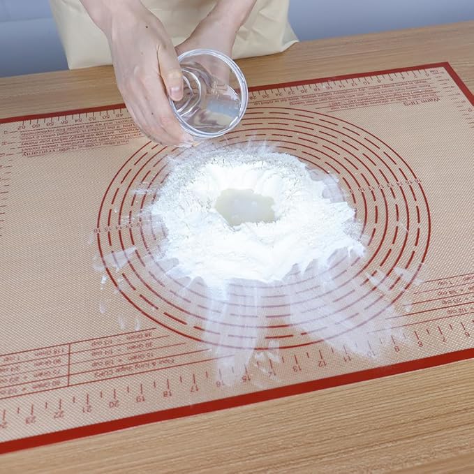 Silicone Pastry Mat 34''By 26'' Nonstick Baking Mats Extra Large Counter Mat for Dough Rolling, Pastry, Pie Crust, Fondant, Cookies, Bread, Pasta, Pizza Mat