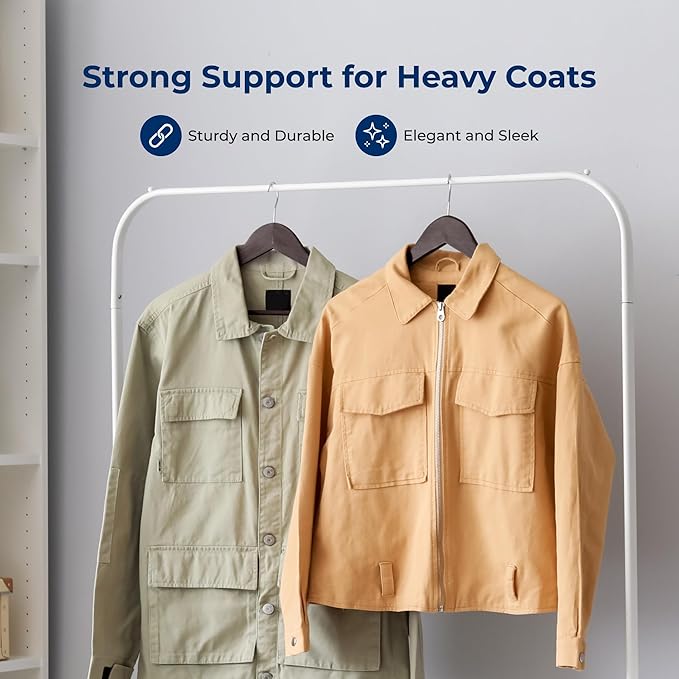 SereneLife 60 Pack Wooden Coat Hangers – Durable Suit Hangers with 360° Swivel Hook & Notches – Slim Design for Shirts, Jackets, Dresses, and More