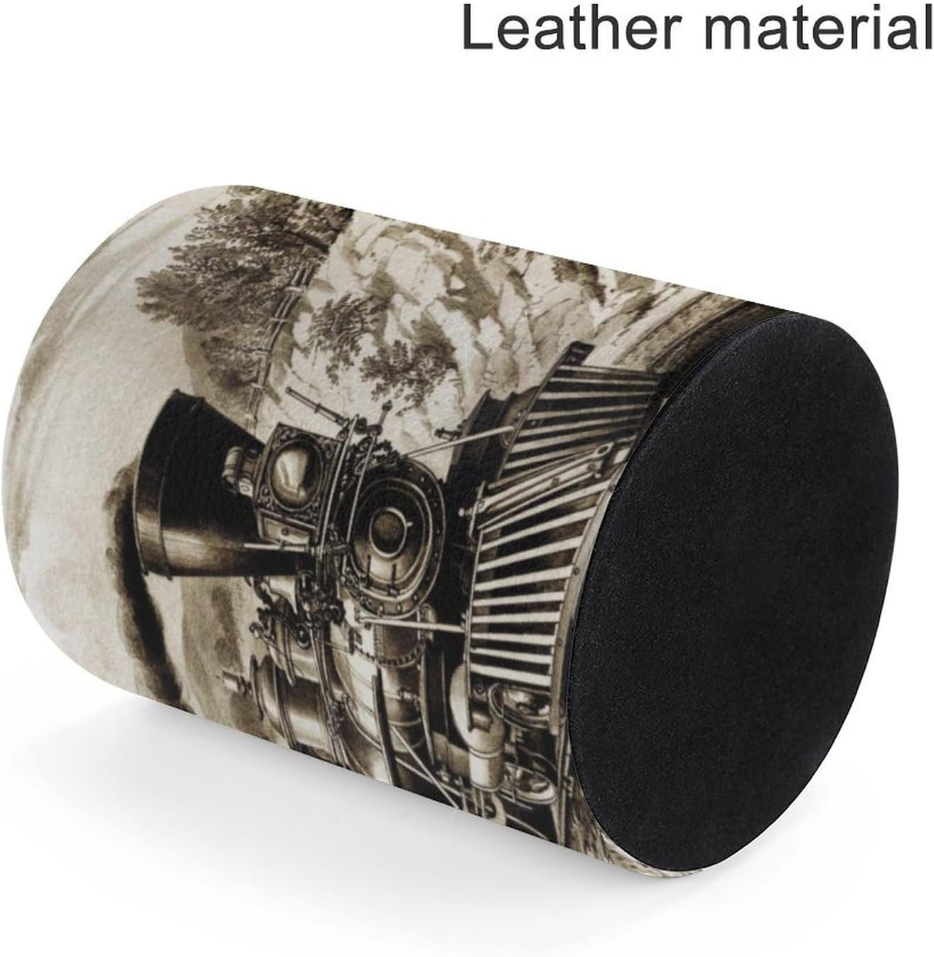 Vintage Steam Train Pen Holder Pencil Organizer Cute Pencil Cup Desk Decor Makeup Brush Holder PU Multifunctional Office Suppliesfor Home Classroom School