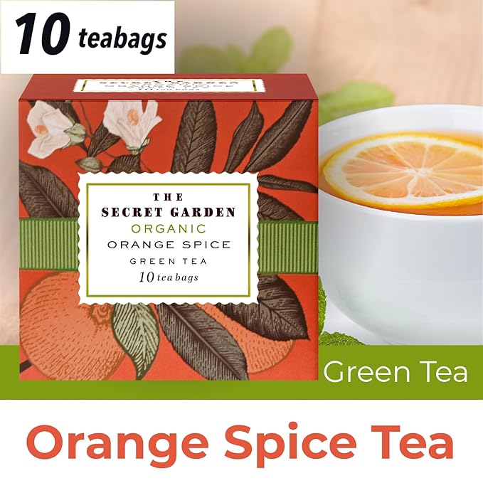 Premium Organic Holiday Tea Bag Sampler Gift Box - 90 Bags 9 Exotic Flavors Herbal Orange Spice, Mango, Earl Grey, Pomegranate, Peach, Green, Ginger Peach, Lemon Ginger, Acai Berry