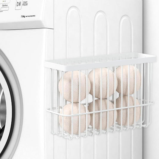 Magnetic Dryer Ball Holder for Laundry Room, magnetic basket dryer washer accessories, Magnetic Lint Bin for Laundry Room,Dryer Ball Container for Laundry Room Storage(No Balls, 2025 Magnetic Upgrade)