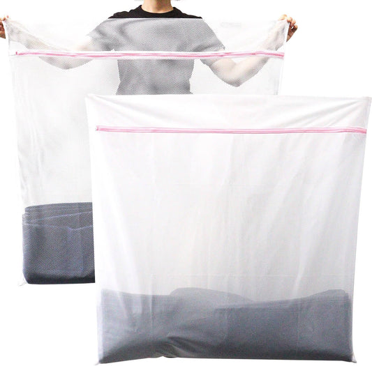 Extra Large Mesh Laundry Bags Washing Bag 6Pack Delicates Bag and Zipper Laundry Bag Jumbo for Washing Machine Large Mesh Bags for Blankets, Bedding, Coats, Toys (6PCS-XXXL)