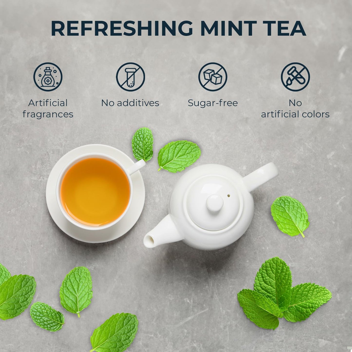 Peppermint Tea Bags - 15 Count, Mini Tea Samplers, Bamboo Tong Included, Re-Steep Herbal Tea, Cool Fresh Breath, Warm Heat, Stomach Relief, Relax, Support