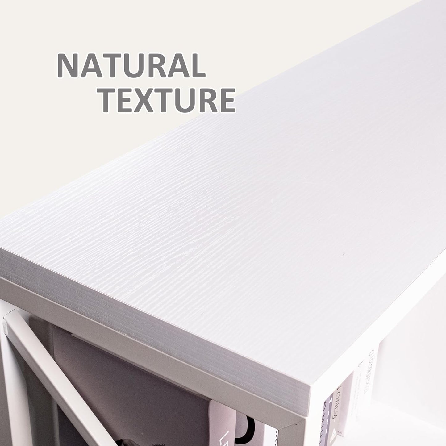 8 Cube Storage Organizer, Industrial Horizontal Bookshelf, Accent Cube Shelf, Corner Bookcase for Living Room, Home Storage, 63 Inches, White