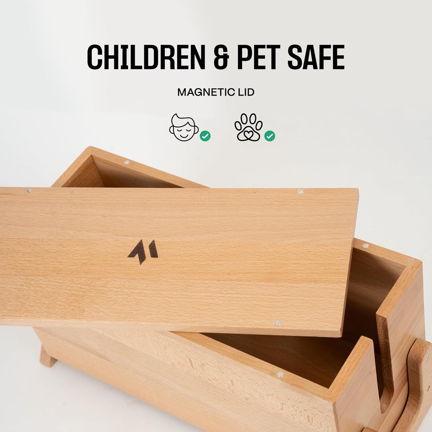 Extra Large Cable Management Box, Wood Cord Hider Box & Organizer for Power Strip, TV Wires & Desk Cable Storage