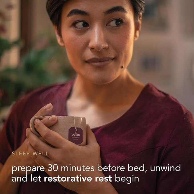 Pukka Night Time Berry Organic Herbal Tea, Soothing Infusion With Chamomile, Lavender & Elderberry, Tea Gift Set For Bedtime Relaxation, Caffeine Free, 80 Total Bags (20ct - Pack of 4)