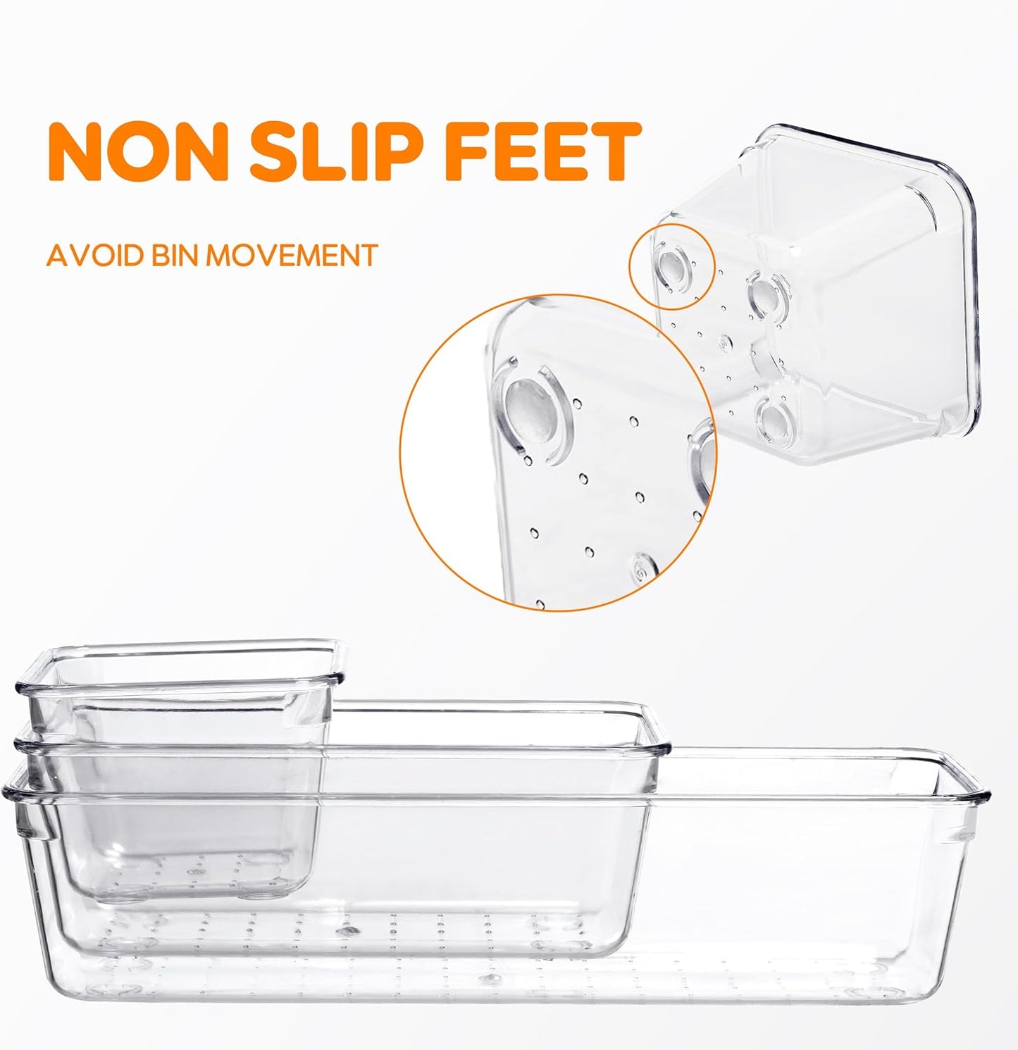 Citylife 2PCS Plastic Storage Bins, Stackable Portable Project Case Clear File Box, Versatile Craft Storage for Office, Kitchen, Bathroom and School Supplies, A4 Paper