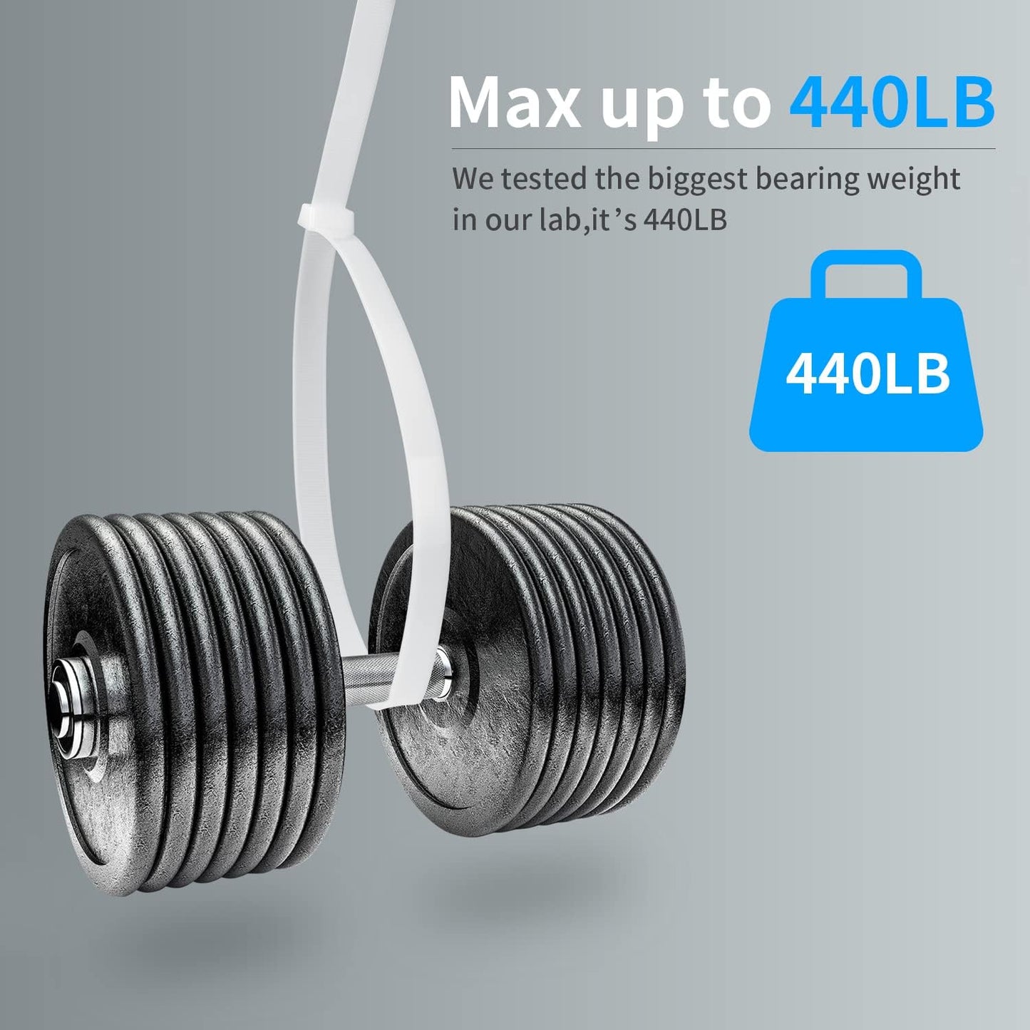 32 inch White Cable Zip Ties Heavy Duty 15 PCS, 440 LBS Ultra Exclusive Strong Big Plastic Wire Ties, Large Cable Ties Extra Long Tie Wraps, Indoor and Outdoor Use