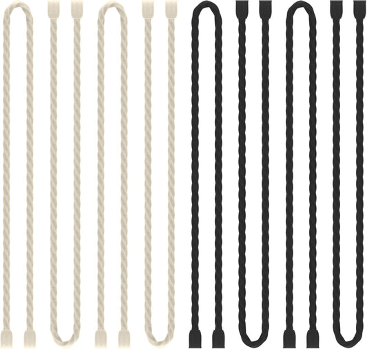 8PCS Silicone Cable Ties 18 Inch Reusable Twist Ties Steel-Core Cable Tie Straps Organizer All Purpose Bendable Cord Tie for Indoor Outdoor Bundling Holding Securing and Wrapping (Black White)