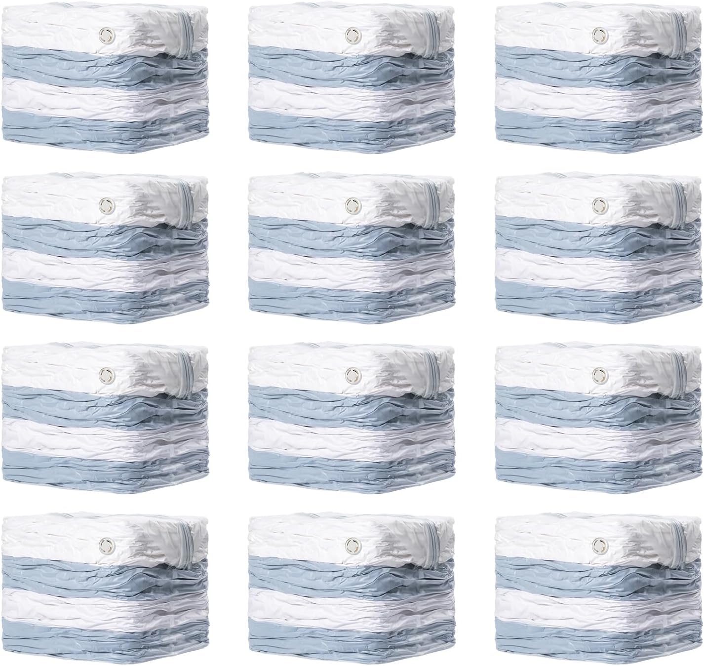 TAILI 12 Pack Vacuum Storage Bags, Jumbo Cube 31x40x15 Inch, Extra Large Vacuum Seale Bags for Comforters Blankets, Bedding, Clothing, Space Saver Closet Organization, Clear