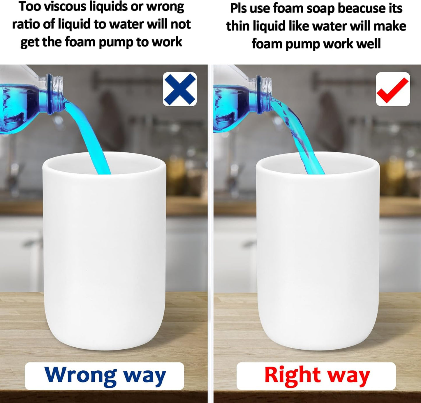 Soap Foaming Dispenser Ceramic with Easy-to-Press Pump Hand Foam Dispenser for Shampoo Bathroom Countertop 13.5 oz