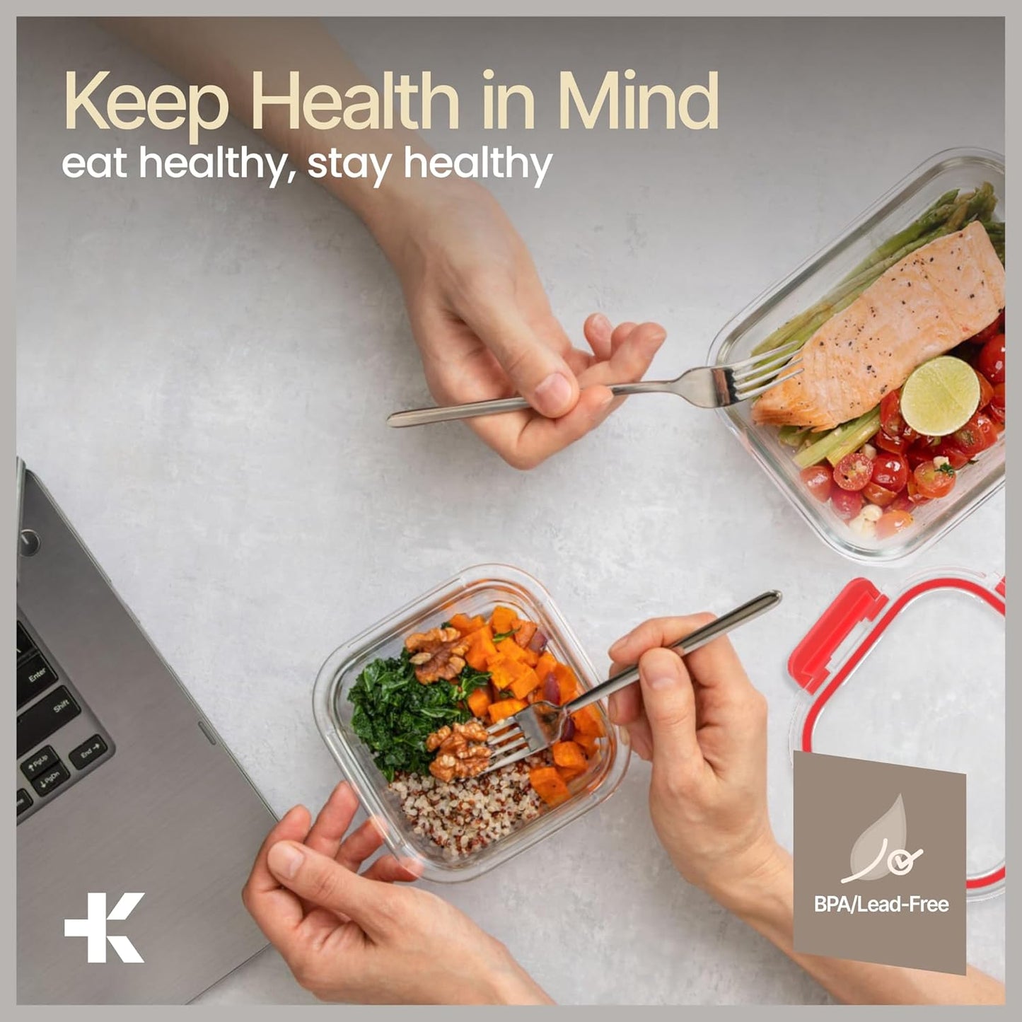 Bakken Borosilicate Glass Food Storage Containers with Lids 24 Pieces, BPA-Free Stackable Lunch & Leftover Containers, Microwave, Freezer & Dishwasher Safe, 100% Airtight Leak-Proof, Red