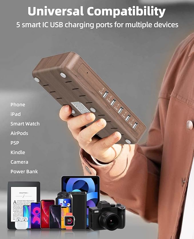 2025 𝐍𝐄𝐖 Wireless Chargers for Multiple Devices: Presents for Him Her Multi USB Charging Station for Apple Device Charging Organizer, Tablet Charging Dock, Family Electronics Charging& 6 Cables
