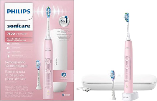Philips Sonicare ExpertClean 7500 Pink, Rechargeable Electric Power Toothbrush, HX9690/07