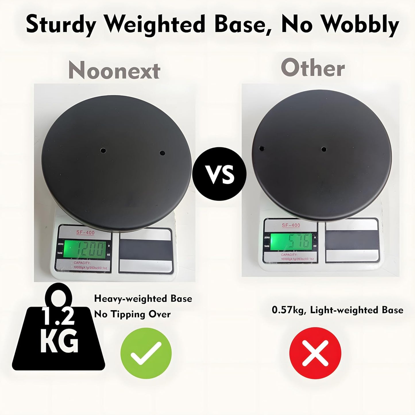 Noonext Black Toilet Paper Holder with Shelf, Freestanding Toilet Paper Holder Stand with Tray at The Top, Heavy Base No Tipping Over (Stainless Steel, Black)