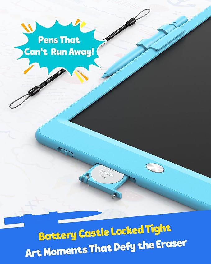 TEKFUN LCD Writing Tablet for Kids, 10-inch Coloring Drawing Pad, Mess Free Doodle Board, Christmas Gifts for Boys and Toddlers, Toys for 3 4 5 6 7 8 Year Old Girls(Blue)