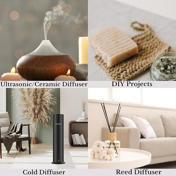 Hotel Diffuser Oil Inspired by 5-Star Hotel Scent-50 mL 1.69 fl oz-Essential Oil Blend Rose, Lemon and Musk Notes for Aromatherapy Ultrasonic & Cold Diffusers-Noir Mystique, Thanksgiving Gift