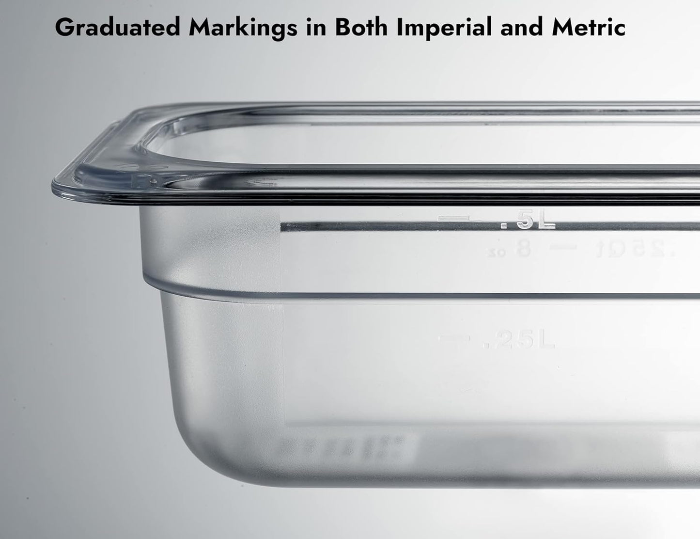 CURTA 6 Pack NSF Food Pans, Half Size 2 1/2 Inch Deep, Commercial Polycarbonate Plastic Clear Freezer-Safe