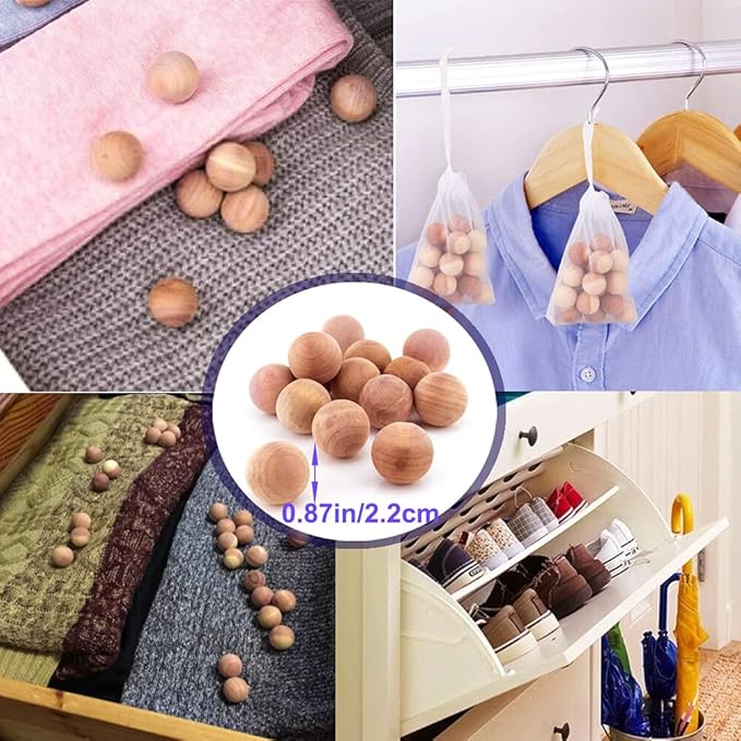 Cedar Blocks for Clothes Storage 120 Cedar Balls for Clothes Storage
